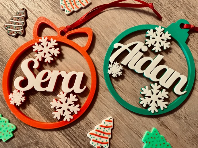 Boules de Noël personnalisées imprimées en 3D